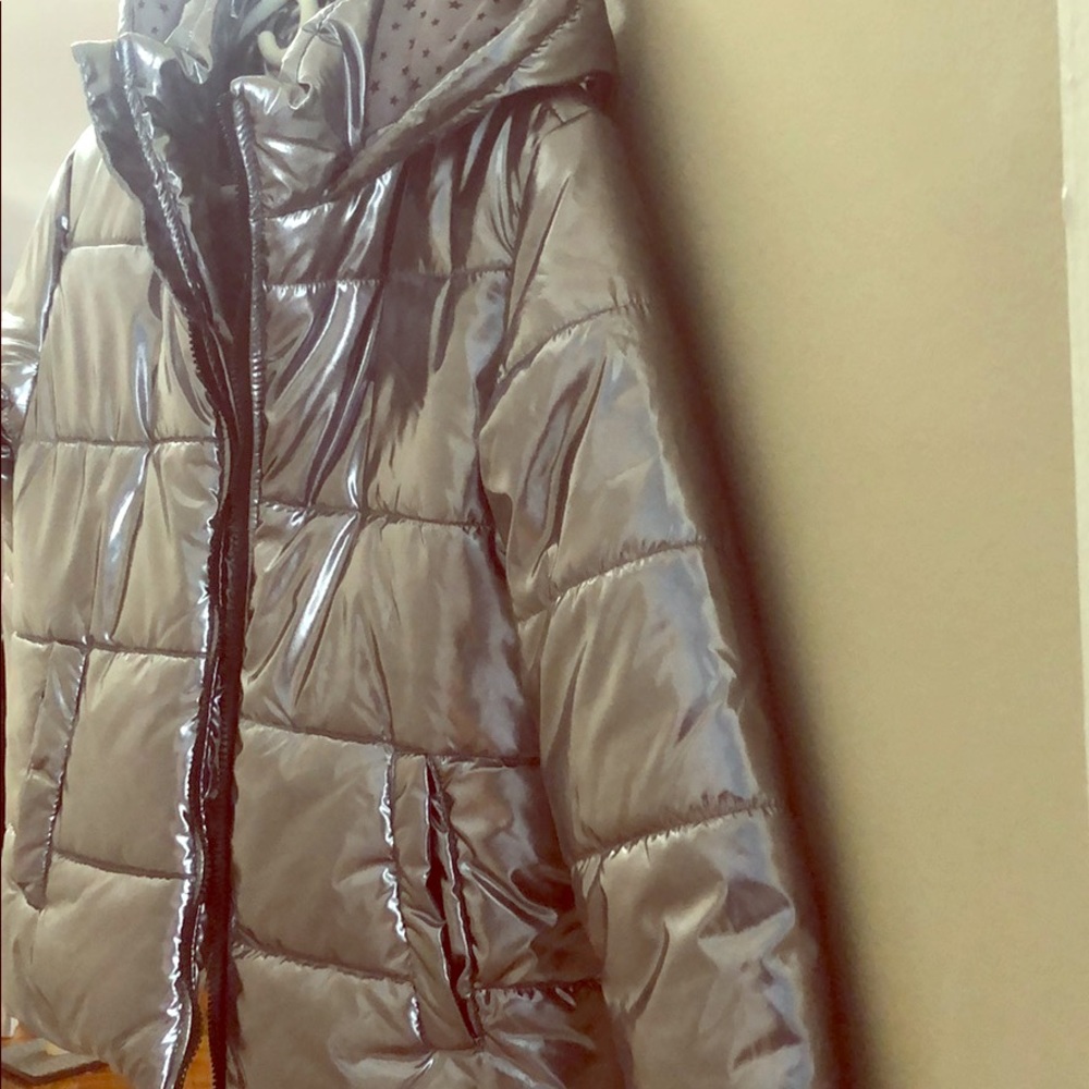 Girls Silver gray puffer.